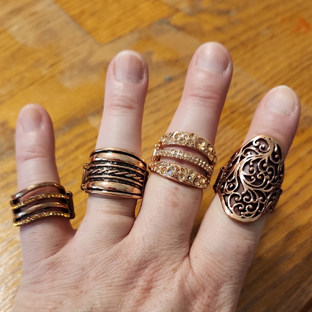 Paparazzi Copper Tone Ring Set